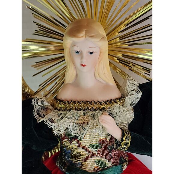 Porcelain Angel tree top Doll Brinns vintage 1993 Authentic Collectible Edition - Picture 13 of 14